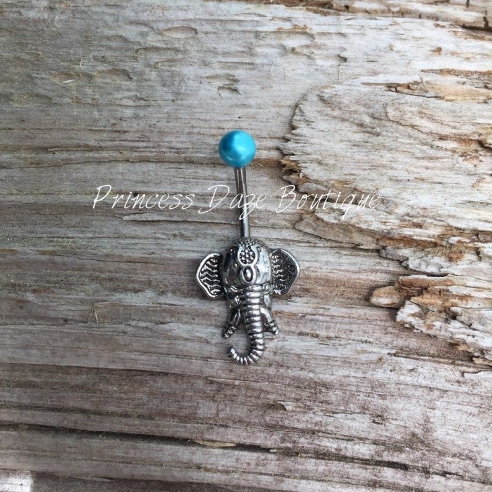 Antique Elephant‎ Belly Button Ring